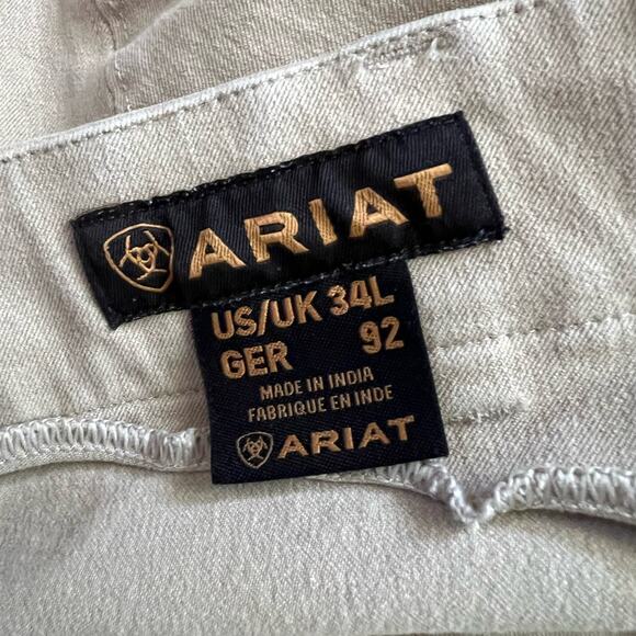 Ariat Pants Beige Womens 34 Equestrian Riding Breeches Stretch Cotton Blend - Picture 5 of 10